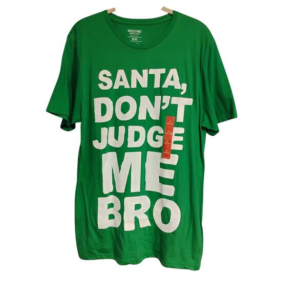 Men Funny 😂🎅🏻Christmas Tee Shirt Santa Don’t Judge Me Bro 🎄 - Picture 4 of 14